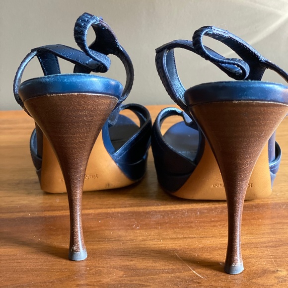 YSL Navy Sling Back Sandal's - Picture 4 of 4